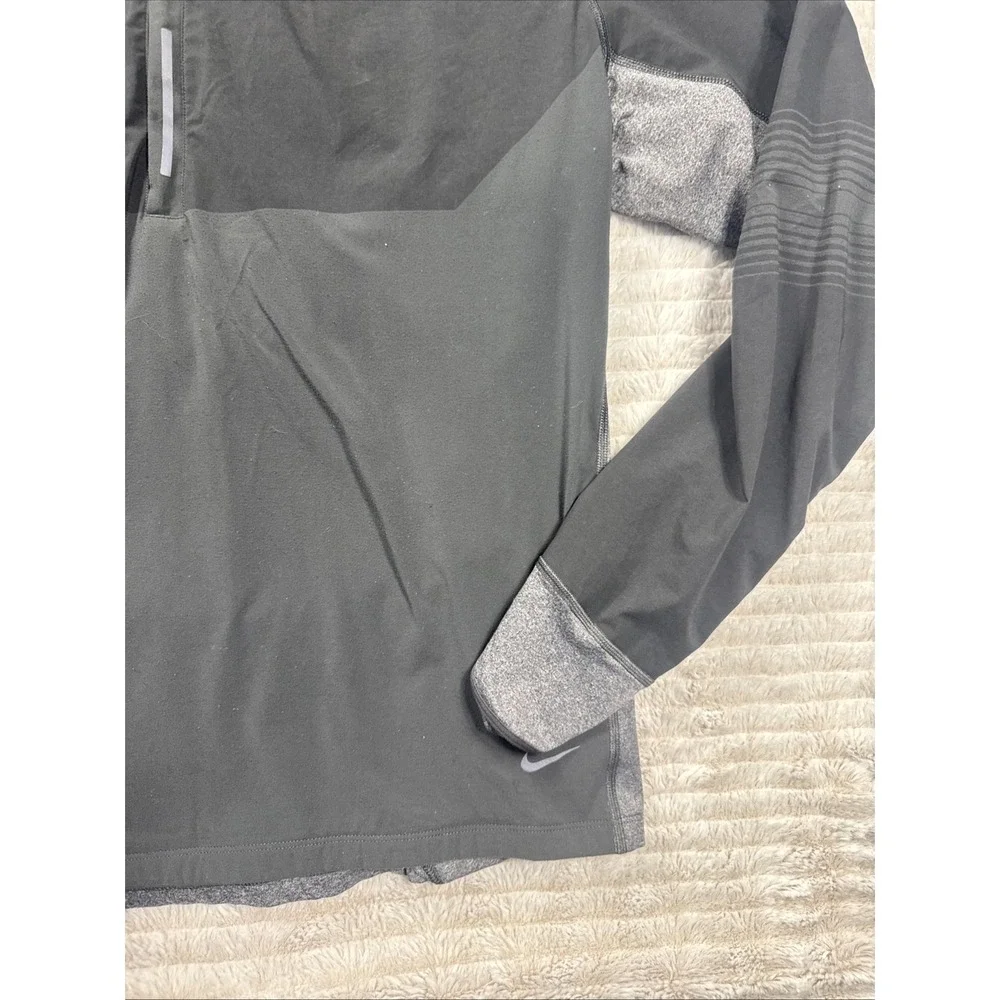 Nike Running Dri-FIT Women's Quarter Zip Pullover Black Reflective Large Thermal
